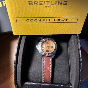 Rare Breitling Cockpit Lady 8P Diamond Women Watch .Comes with a box  &  manual.